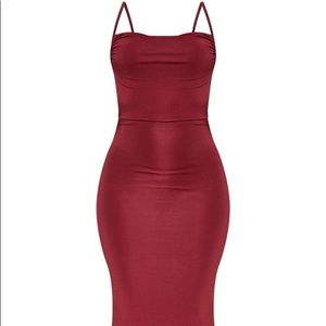 champagne strappy slinky cowl maxi dress